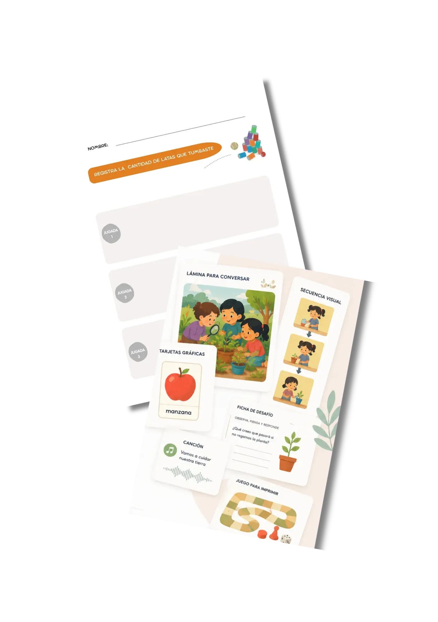 Recursos listos: fichas, tarjetas, láminas y juegos
