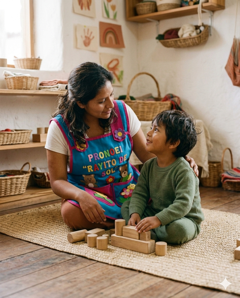 Sesión de orientación pedagógica en vivo para maestras de educación inicial